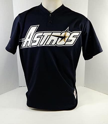 1994-96 Houston Astros Blank Jogo emitido na Marinha Jersey 46 140 - Jogo usou camisas da MLB usadas