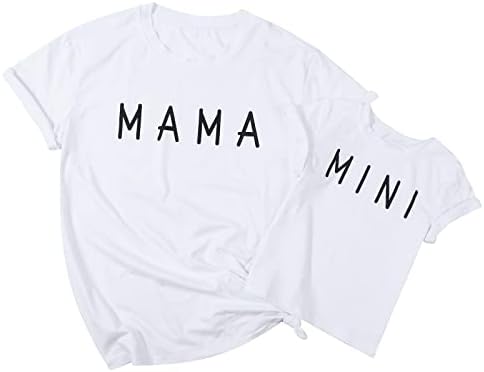 Mama e Mini Shirt Mommy e eu camisas mamãe e bebê combinando roupas de manga curta de manga curta