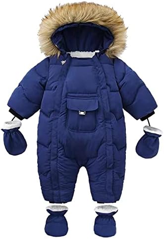 Qvkarw meninos infantis meninas de inverno engrossar casaco com capuz de capuz