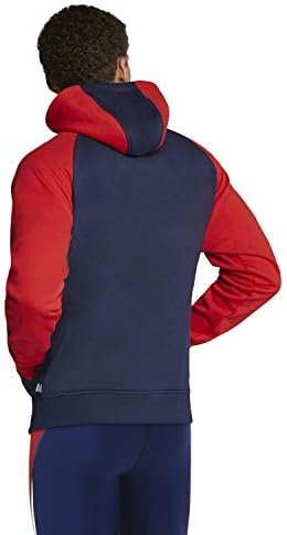 Spedo mass camisa de moletom com capuz de zíper completo aquecimento, vermelho/branco/azul, médio
