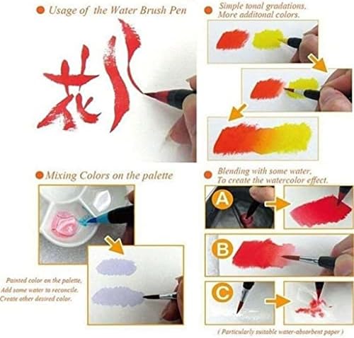 SEESD 12/24 Color Watercolor Brush Brush Pen Art Marker Painter de feltro Penador de escova macia Pen do mangá para colorir
