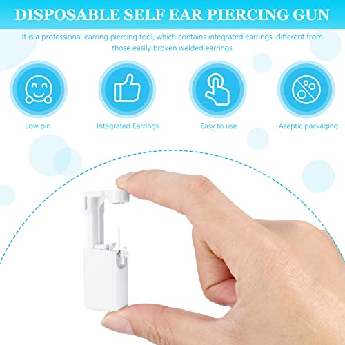 6 peças Piercing Kit de pistola de orelha de orelha Kit de pierce de píerce de nariz com brincos perfurados kit de piercing portátil