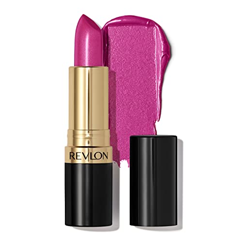 Lipstick definido por Revlon, conjunto de presentes super lustrosos de 5 peças, multifinância, creme pérolas e fosco, pacote