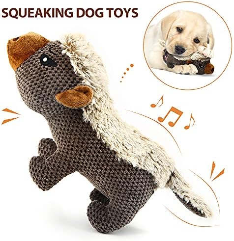 Iokheira cachorro brinquedos de pelúcia para mastigadores agressivos, brinquedos grossos de cães indestrutíveis com papel
