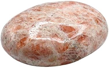 Sunnstone Palm Stone - Massagem quente Pedras de preocupação para balanceamento de chakra corporal natural, cura de