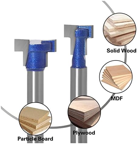 Cortador de moagem de superfície 1 peça 1/4 de 6 mm de haste h-slot cortador de madeira cortador de madeira bit corteador de carboneto