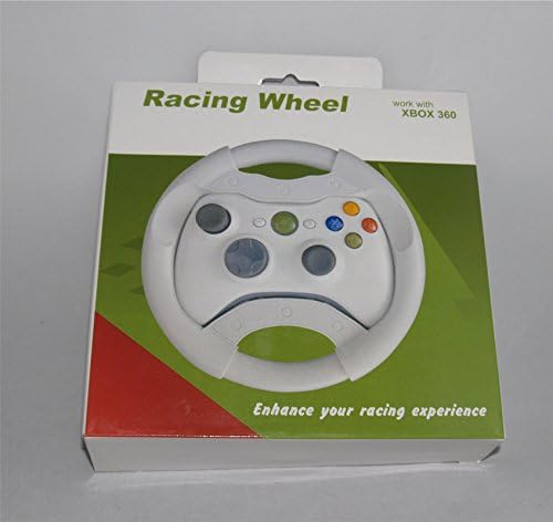 Controlador de roda de corrida de plástico para Xbox 360 branco