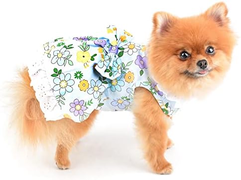 Vestido de cachorro de renda floral com renda floral para meninas pequenas gatos de vestido de verão Princesa Roupas
