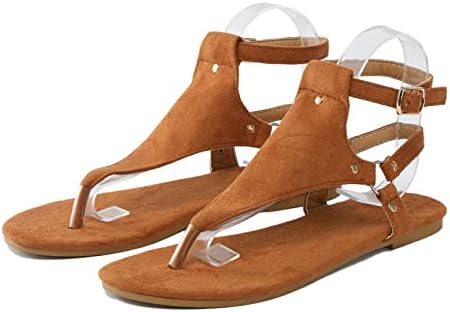 Flippers para mulheres sandálias de tanga confortáveis ​​para mulheres planas de calçados de dedo da praia sandálias de fivela
