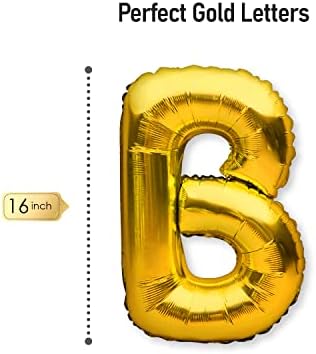Partyforever Brandon Balão Banner Big 16 polegadas Rospétilos de ouro de 16 polegadas Nome de cartas para homens e meninos Decorações