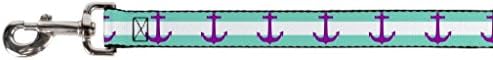 Colarinha de cachorro tira ancoragem azul -azul -púrpura de 6 pés de comprimento 1,5 polegada de largura