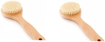 CIYODO 2PCS Massagem escova de escova de banho escova de chuveiro escova esfoliante escova de madeira escova de escova de escova de