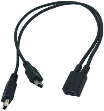 TRAODIN MINI CABO DO SPLITTER USB, MINI USB 1 fêmea a 2 mini cabo de carregamento masculino e splitter USB para