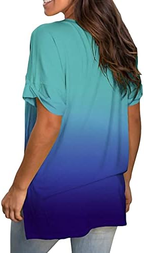 Tops de verão para mulheres Moda V Bloups Print Print Bloups Logo Fit Sleeve Camiseta 2023 Camisas casuais da moda