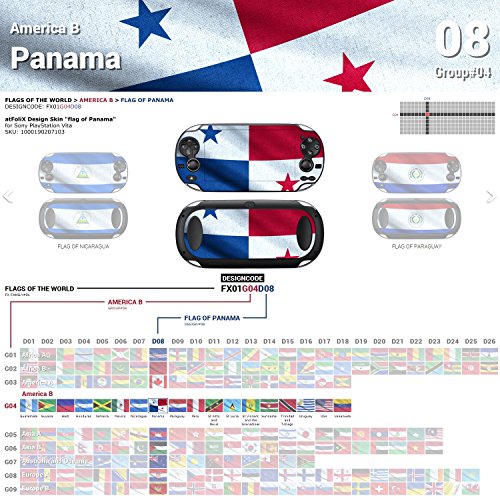 Sony PlayStation Vita Design Skin Bandeira do Panamá adesivo de decalque para PlayStation Vita