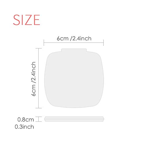 Licença de carro USA American Number Pattern Mirror Portátil Compact Pocket Maquia