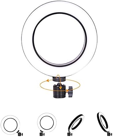 Slsfjlkj 26cm LED Selfie anel anel de anel de lâmpada de preenchimento de luz com mini titular de tripé com polvo com clipe para