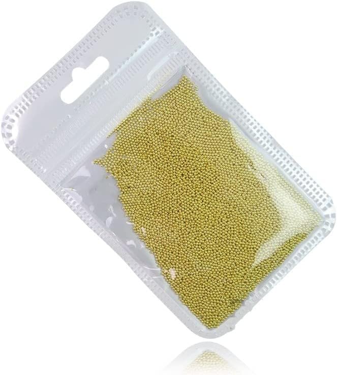 1bag = 10g Mini Caviar Metal Metal Ball Ball unha Stud Caviar Gold/Prata/Rose Gold 3D Micro Ball Unh Nail Art Charm -