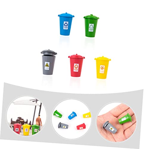 Yard We 15 PCs mini lixo lata de mesa lixo lata bolo ornamento de mesa de decoração lixo pode modelar crianças classificação