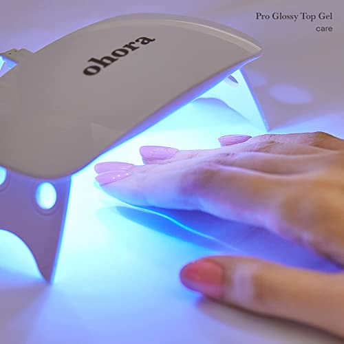 Ohora Pro Gel Gel Gel Gel - Alto brilho, corrige a textura das unhas, fácil de usar, cura confortável e fácil de remover