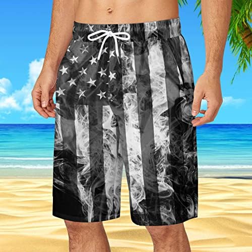 Miashui Men Swimsuit Mens Summer Independence Day Plus Size calças de bolso Pocketstring Casual casual casual nadar