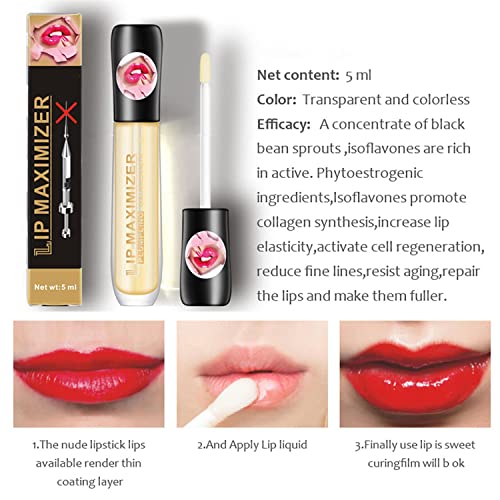2pcs Lip Plumper - soro de plupagem labial de vitamina E, maximizador de lábios hialurônicos plumpers, lábios de serum