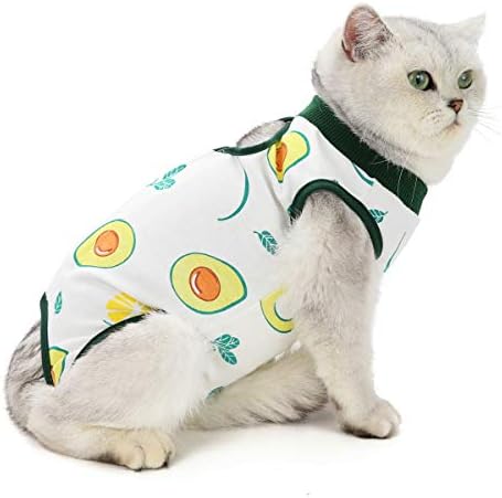 KitipCoo Professional Surgery Recovery Suit para gatos Colar Coloque Algodão Respirável Cirurgia Ferros para feridas abdominais e doenças