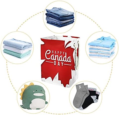 Inomer Canadá Dia 1º de julho Maple Leaf Lavanderia cesto de roupas prejudiciais à prova d'água cesta de roupas