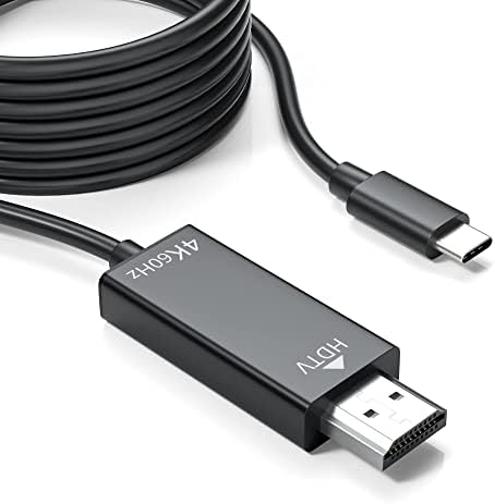 Drivergenius USB-C para HDMI Cabo 4K@60Hz Cabo de adaptador de vídeo-Modo DP-Alt, 1,8m/6ft