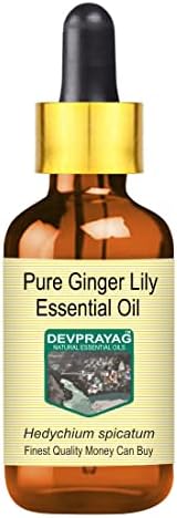 DevPrayag Pure Ginger Lily Essential Oil com vapor de gotas de vidro destilado 5ml