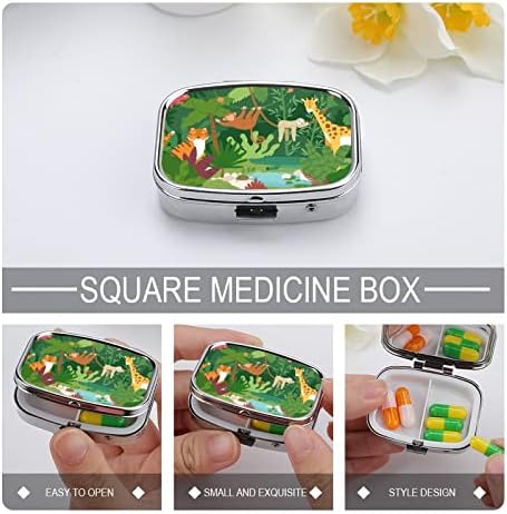 Caixa de pílula de caixa de pílula de metal Caixa de armazenamento de pílula Vitamina Os organizadores de pílula