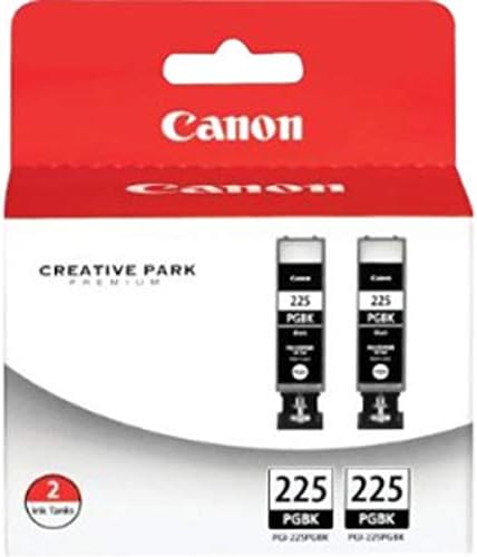 Canon PGI-225 Pacote de valor duplo-pacote-preto compatível com IP4820, MG5220, MG5120, MG6120, MG8120, MX882, IX6520, IP4920,