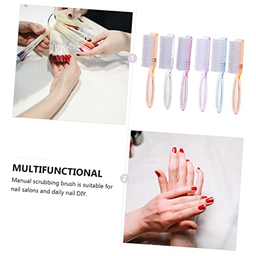 Kit de pedicure de pincel de limpador de unhas Hemoton Kit de manicura Manicure Manicure Limpeza de unhas Tercentos Esfrecam