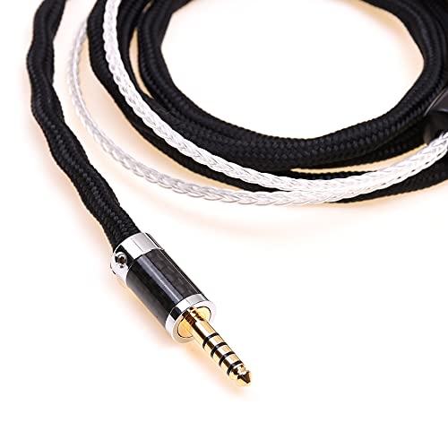 Gagacocc 16 núcleos Compatível com cabo de prata para os alto -falantes MR Alpha Dog Prime Dan Clark Audio fone de ouvido