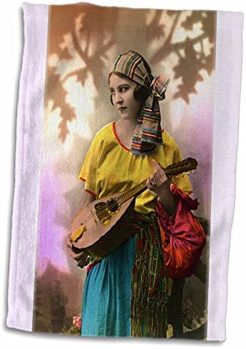 3drose florene vintage - dama cigana colorida - toalhas