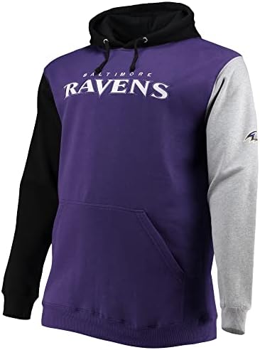 Perfil Black/Purple Baltimore Ravens Big & Alto Capuz de pulôver alto