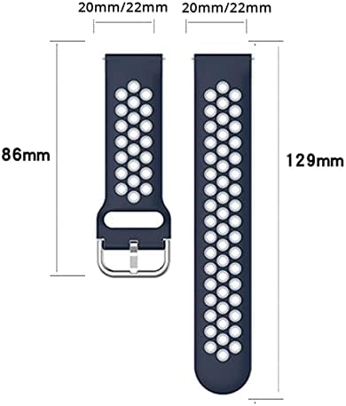Tiras de pulso de relógio inteligente de 20 mm de 20 mm para xiaomi gts/gts 2 mini 2e silicone band bip s u pro pro pro pro