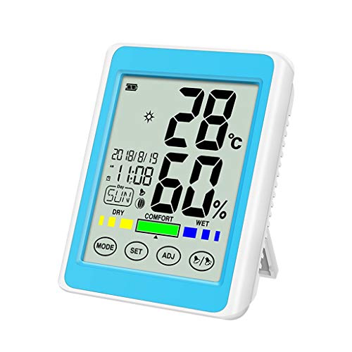 Higrômetro do Termômetro Digital Yasez ， Tela de toque Exibição digital Exibição digital Termômetro interno doméstico montado