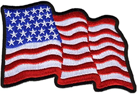 Flag dos EUA - mostre seu patriotismo com nosso patch de bandeira ondulada nos bordados - 3,25 x 2