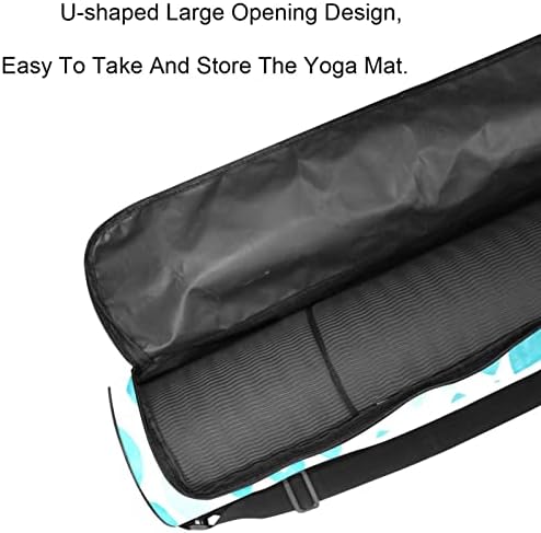 Lake Blue Whales Yoga Mat Carrier Bag com alça de ombro de ioga bolsa de ginástica bolsa de praia