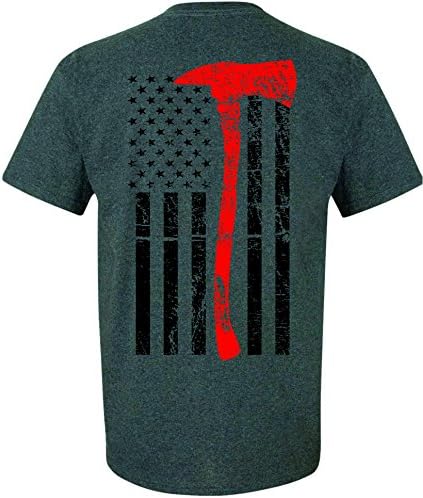 Fina de bombeiro vermelho da linha vermelha Design Design Patriot Apparel T-Shirt Graphic Tee