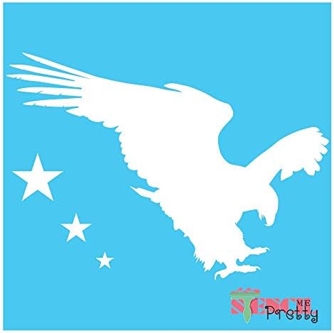 A Águia Americana da Liberdade Americana Melhor Vinil Grandes Estomncis para pintar em madeira, tela, parede, etc.-xs | Material