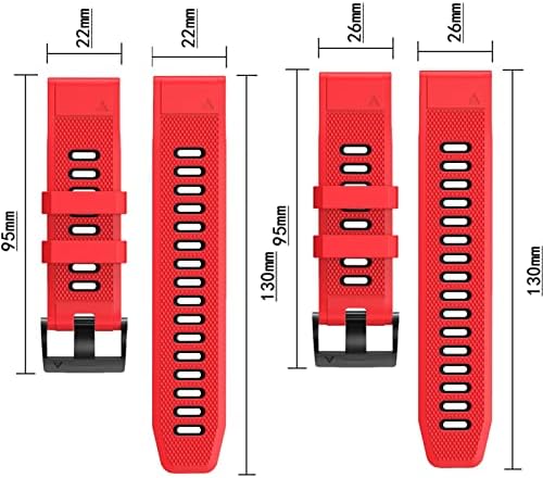 Bandas de vigia de substituição de silicone de 22 mm do CZKE para Garmin Quickfit Watch Band