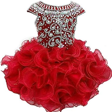 Huamei Baby Girls Halter Ruffled Kids Birthday Party Cupcake Pageant Vestres