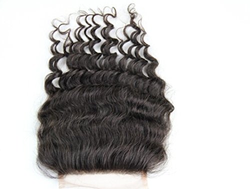 Dajun 6a Bleached Knots Hair Lace Fechamento 5 5 18 Cabelo europeu de onda profunda de onda profunda cor natural