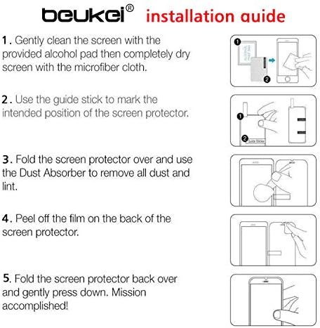 Beukei Compatível para Blu S91 Pro protetor de tela Protetor de vidro temperado, sensível ao toque, amigável de casos, dureza