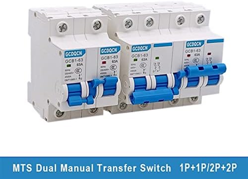 1pcs 1p+1p/2p+2p MTs Manual de transferência de energia dupla Discursionador de intertravamento 220V AC 6A-63A 50/60Hz ATS