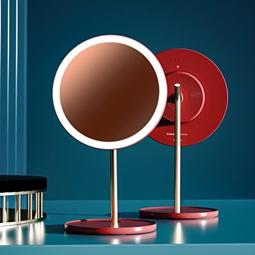 Espelho de maquiagem iluminado por touchbeauty, espelho de maquiagem LED de ponta, espelho de maquiagem recarregável com