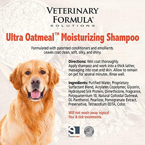 Soluções de fórmula veterinária Ultra Oatmeal hidratante shampoo e condicionador para cães