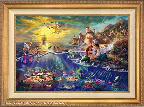 The Little Mermaid - Thomas Kinkade Disney 18 x 27 Standard Numered Limited Edition Canvas